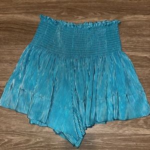 Queen of Sparkles Aqua Pleat Swing Short